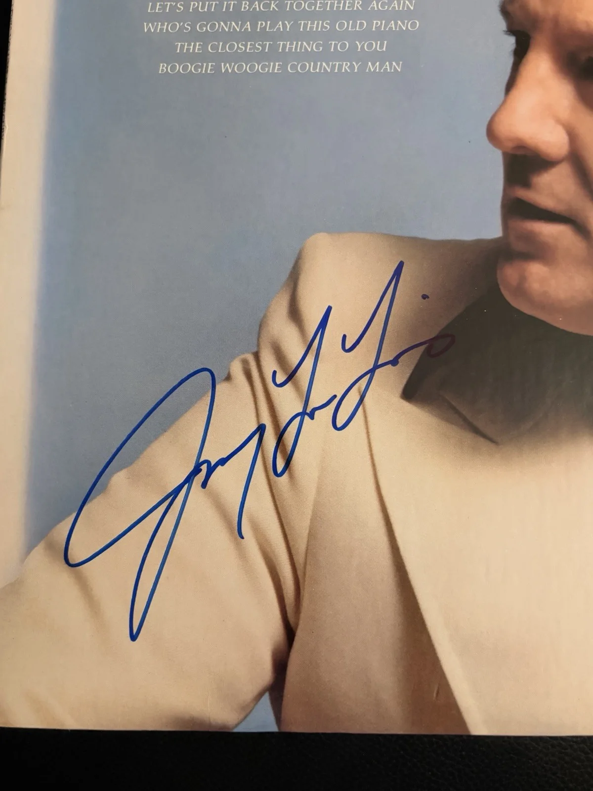 Jerry Lee Lewis Signed Album w/ GFA COA Rock & Roll Legend Autograph, image 2
