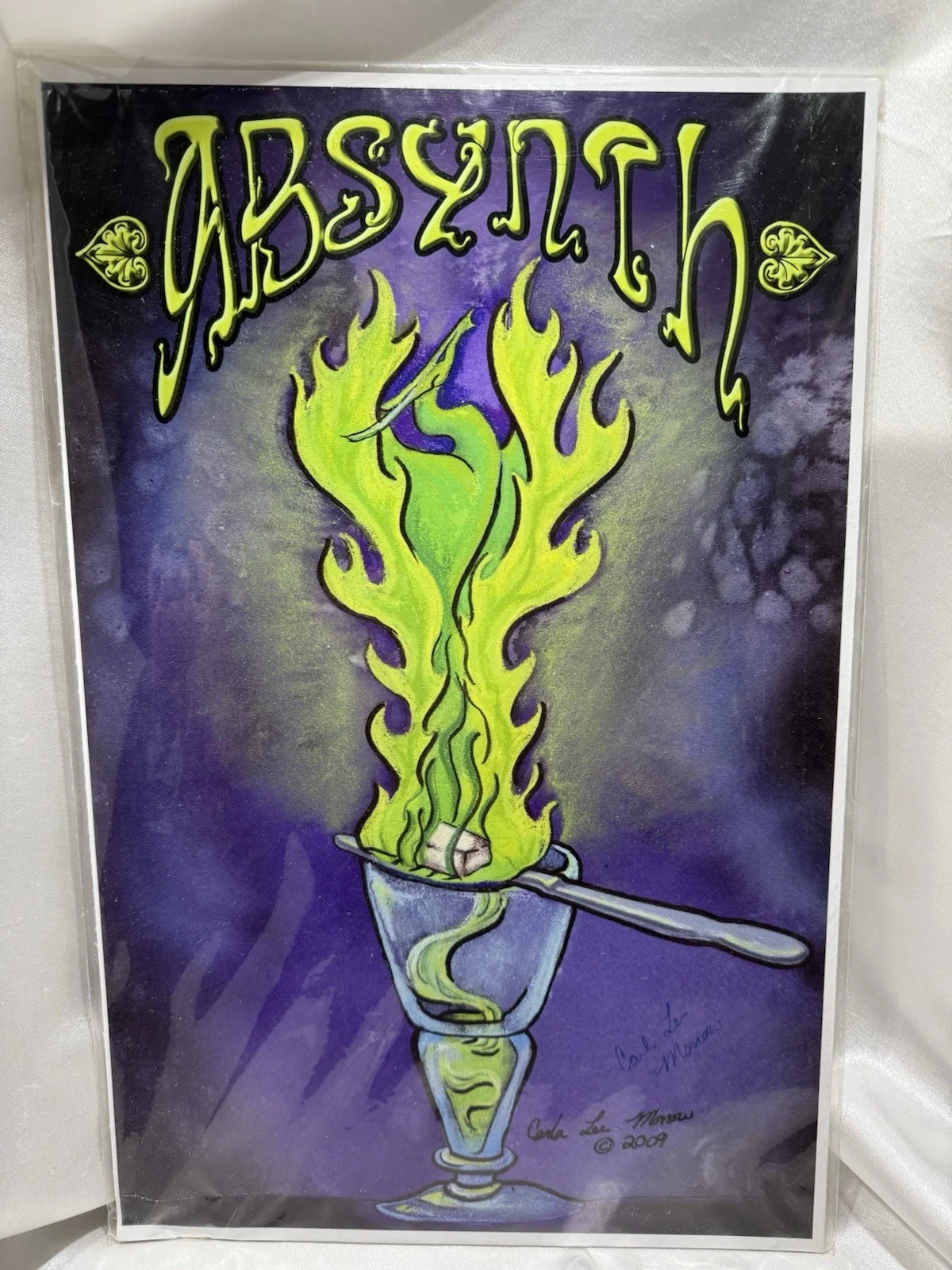 Carla Lee Monow — Vintage Carla Lee Monow Autographed 2009 ABSYNTH Print ORIGINAL, image 2