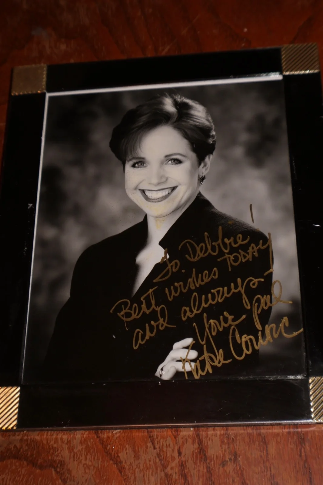 Katie Couric — KATIE COURIC Framed 10x12 AUTOGRAPHED PICTURE TODAY SHOW JOURNALIST ACTRESS, image 2
