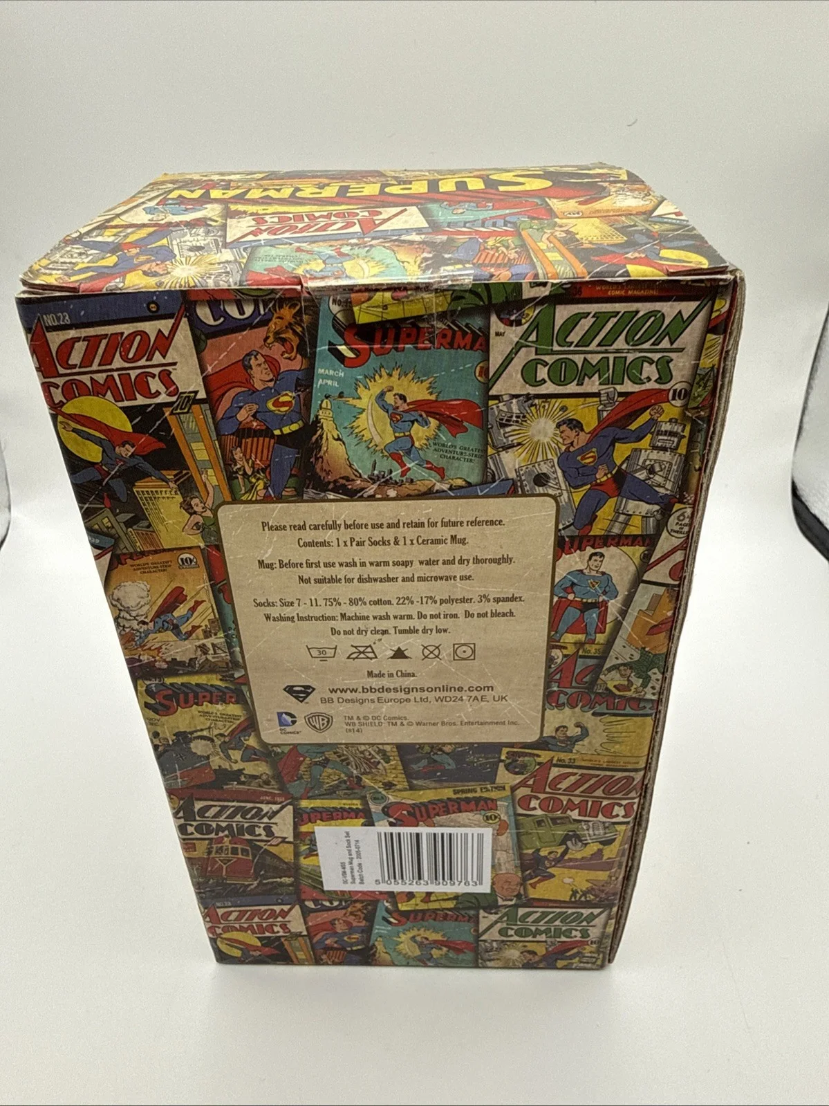 Superman: Action Comics. Mug & Sock Set. Brand New In Box. Great Gift., image 5
