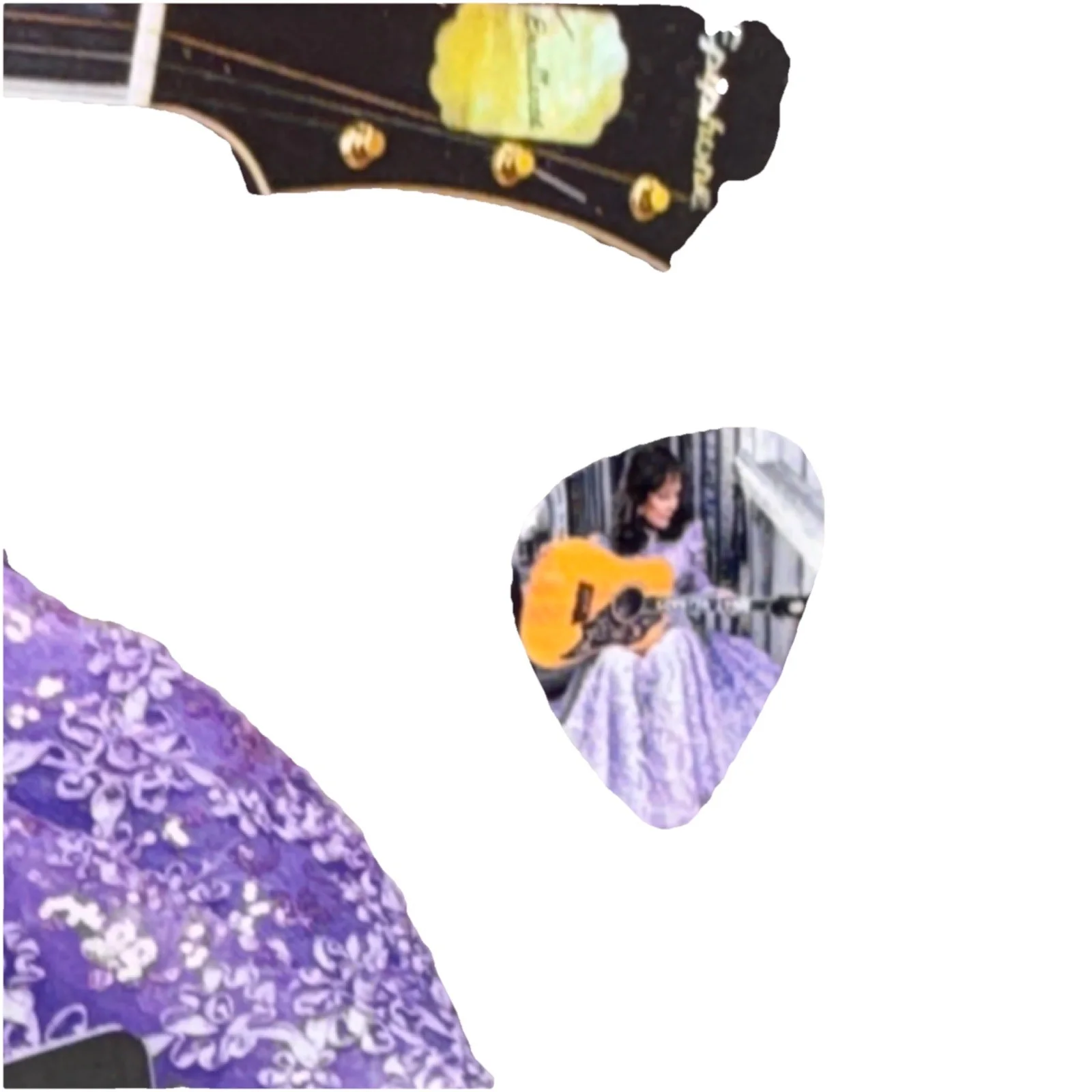 Loretta Lynn Full Circle Autographed Framed Album Display Guitar Pick Original., image 3