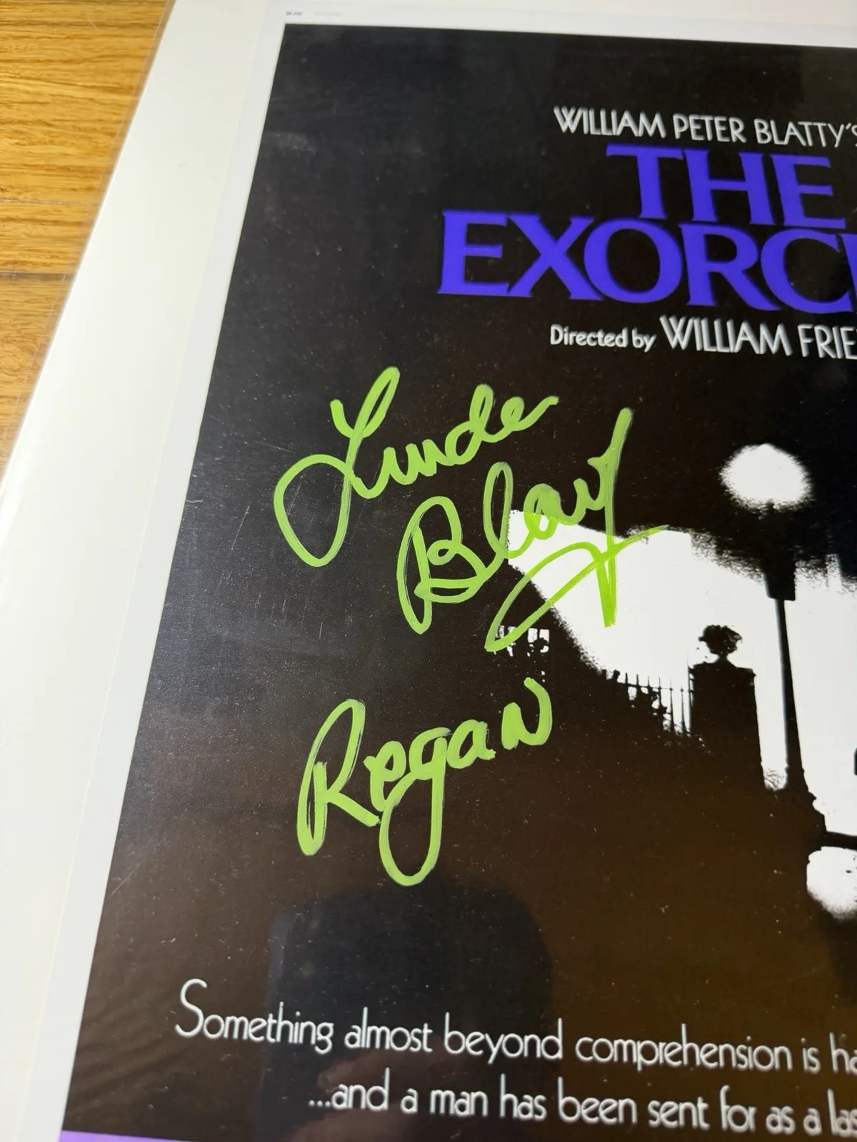 Linda Blair — Linda Blair Signed The Exorcist Poster ACOA Autograph Horror Movie Regan, изображение 3
