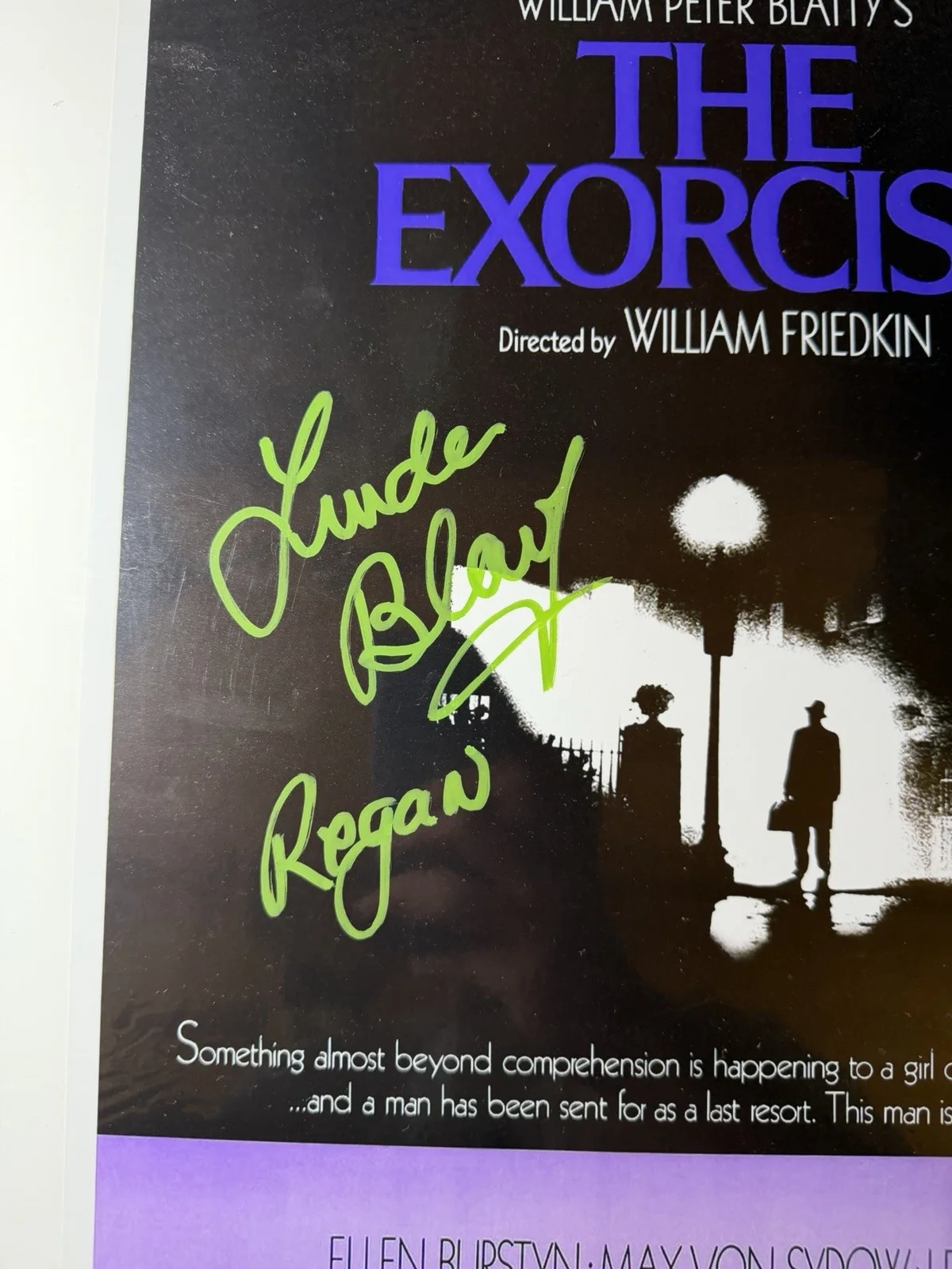 Linda Blair — Linda Blair Signed The Exorcist Poster ACOA Autograph Horror Movie Regan, изображение 4