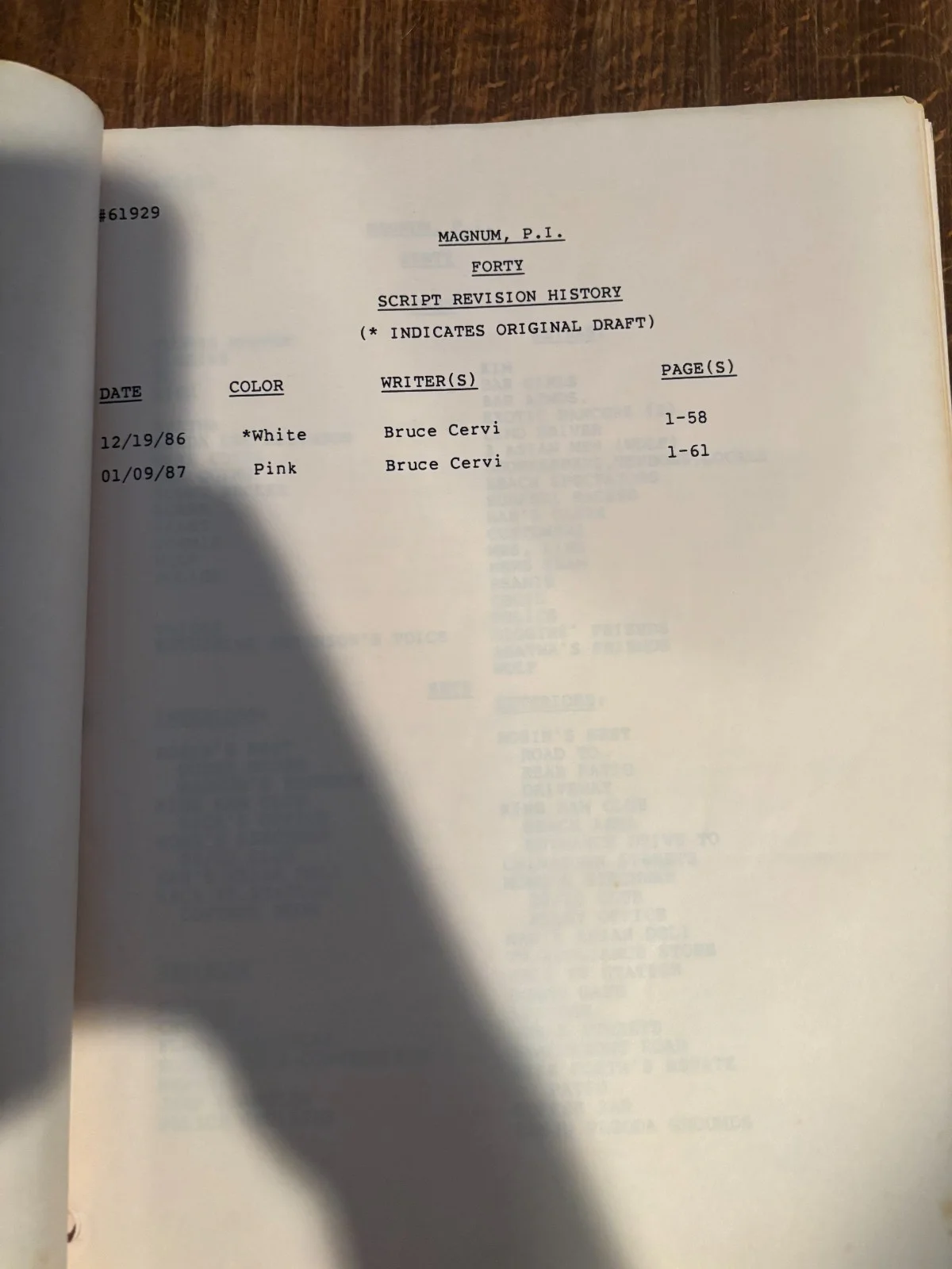 Tom Selleck — Magnum PI 40 Tom Selleck Sgined Orginal 1987 Script, image 3