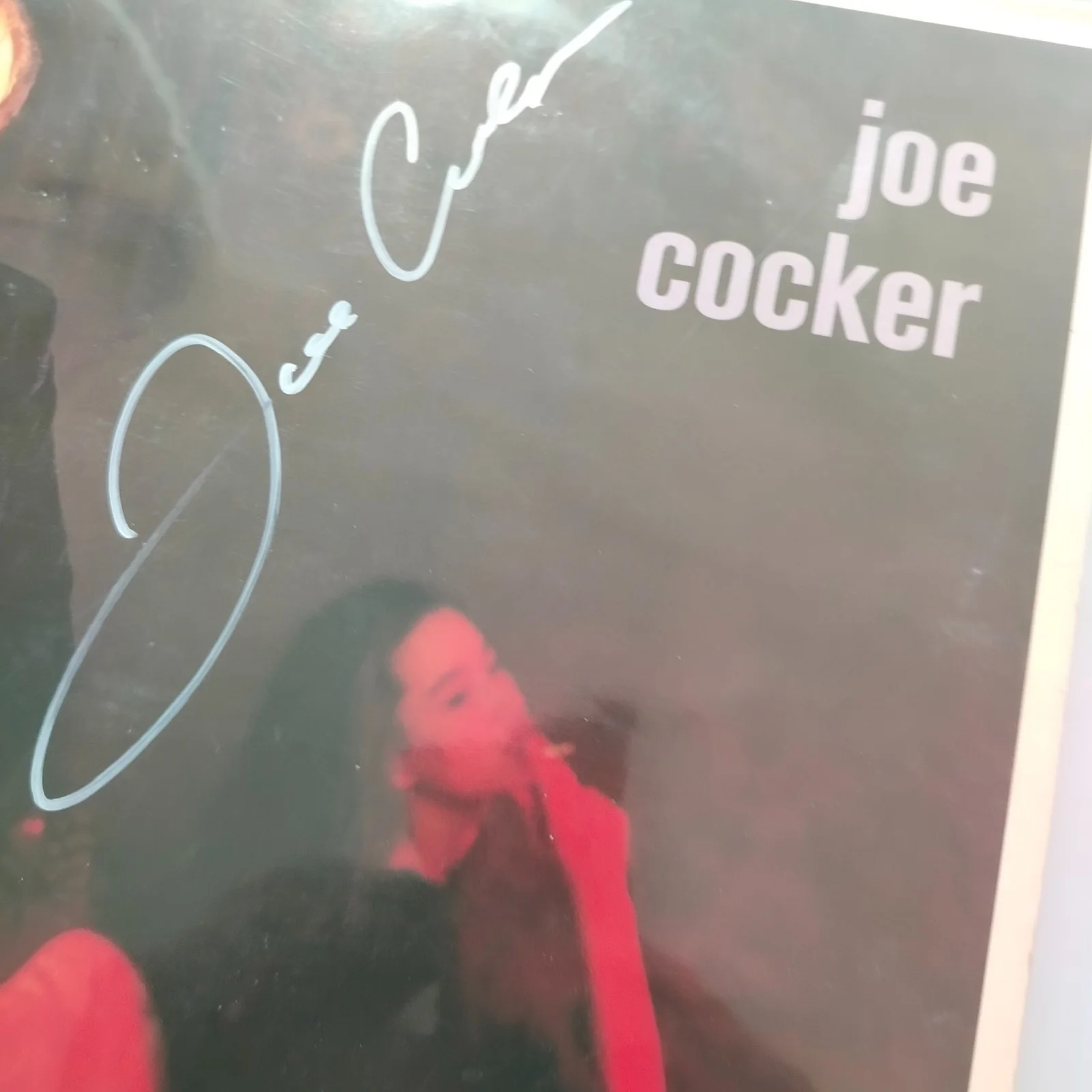 Joe Cocker Signed "One Night Of Sin" Album Cover + COA, image 2