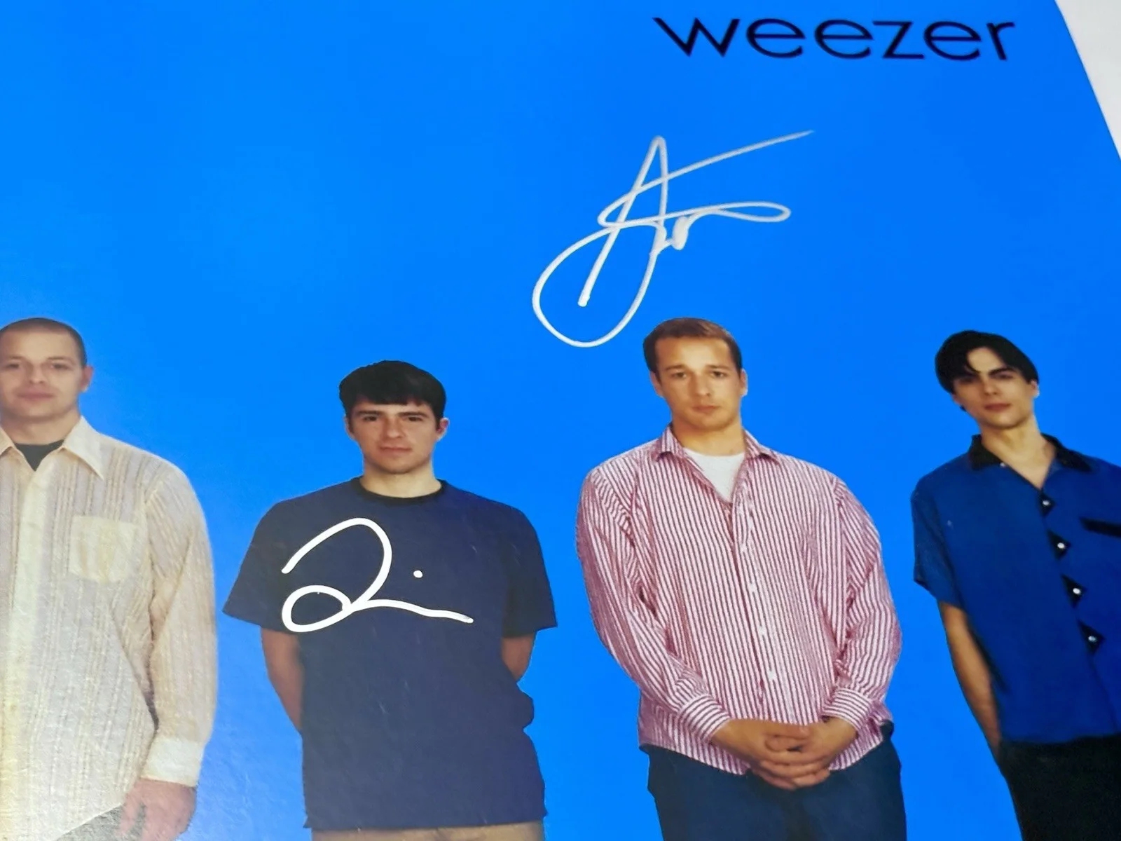 Weezer Autograph Vinyl🎸Blue Album🎸Coumo, Shriner🎸, image 2