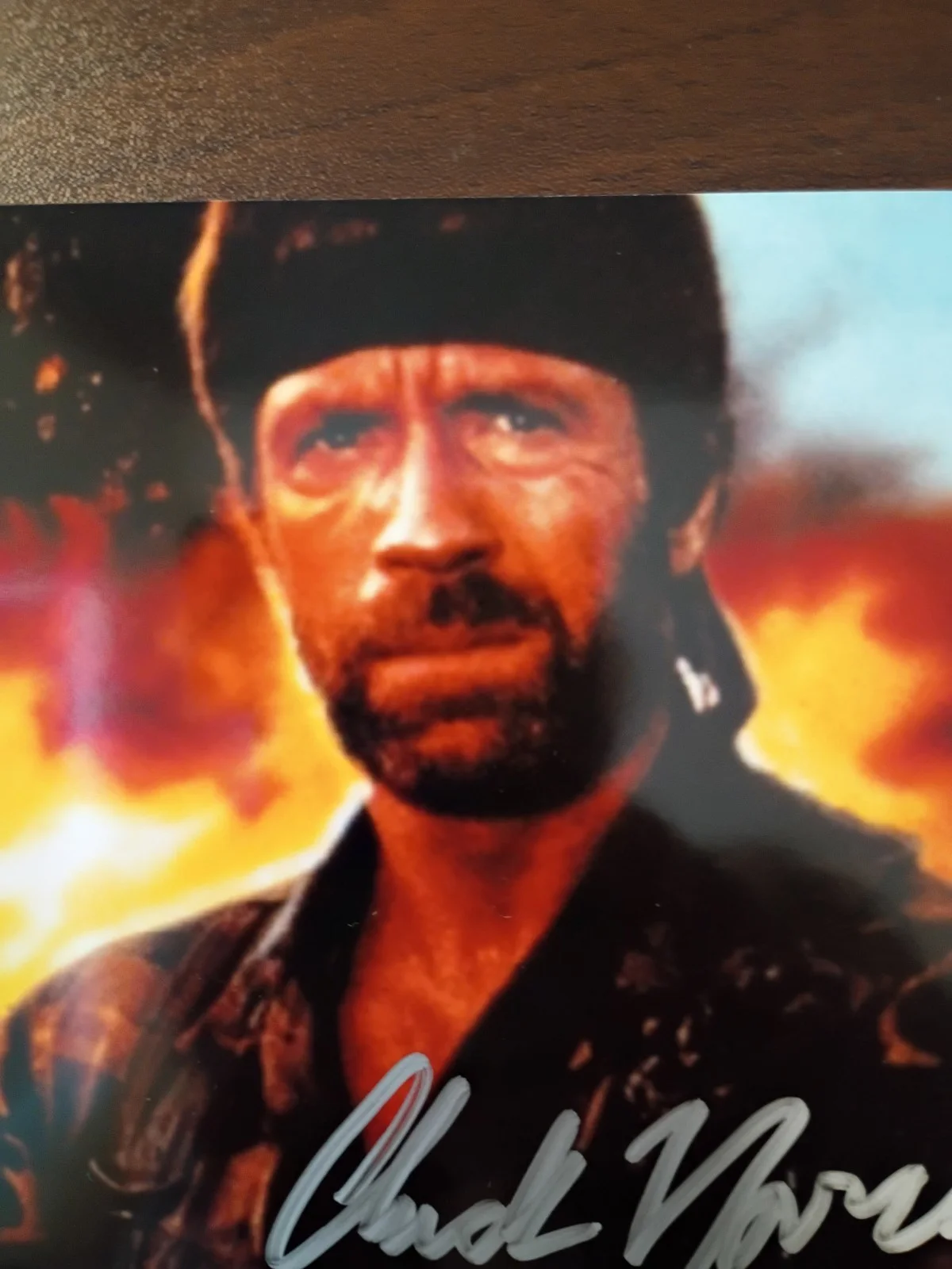 Chuck Norris — Chuck Norris Signed 8x10 COA W/ Matching Numbered Sticker, image 2