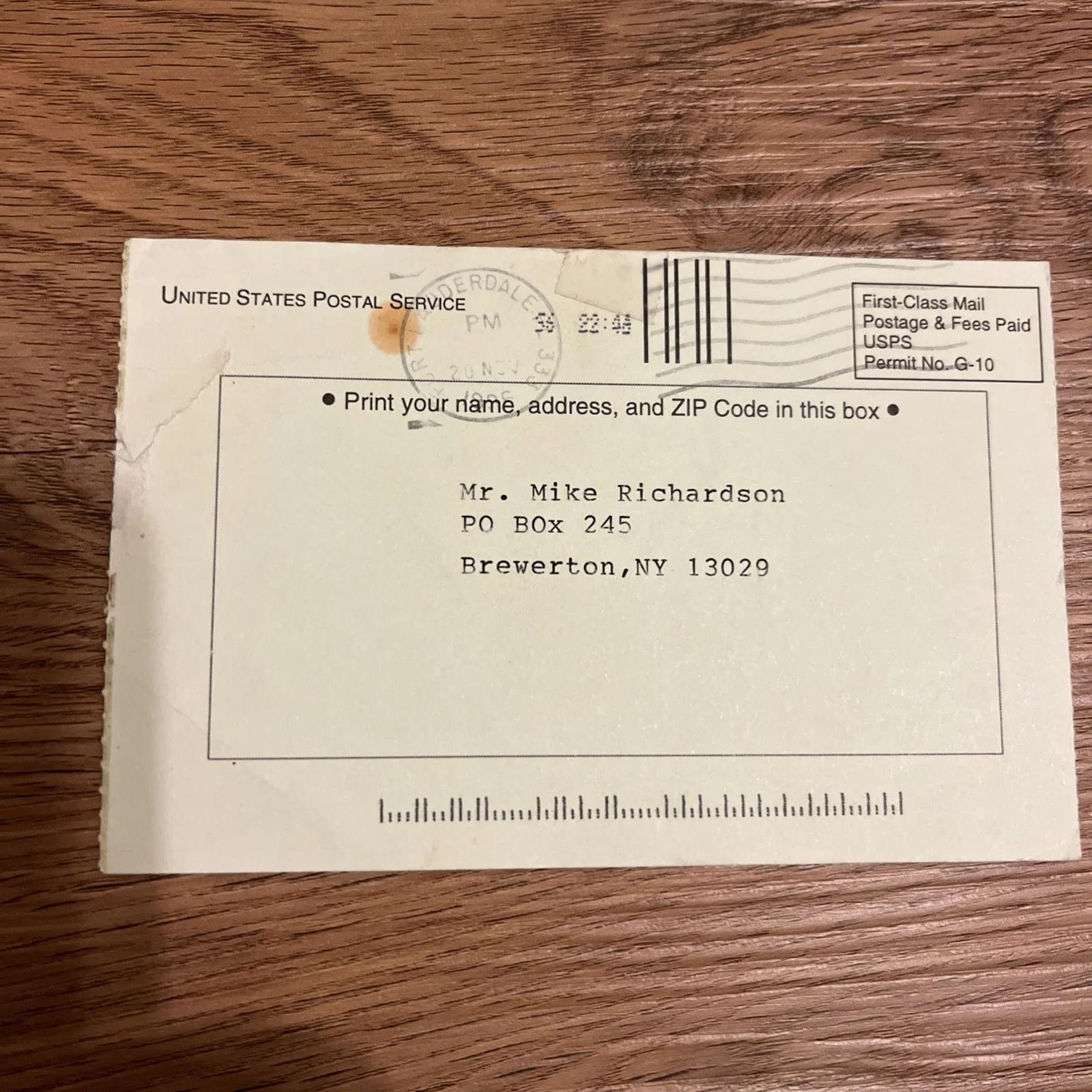 Will Eisner Autographed Signed ICard, image 4