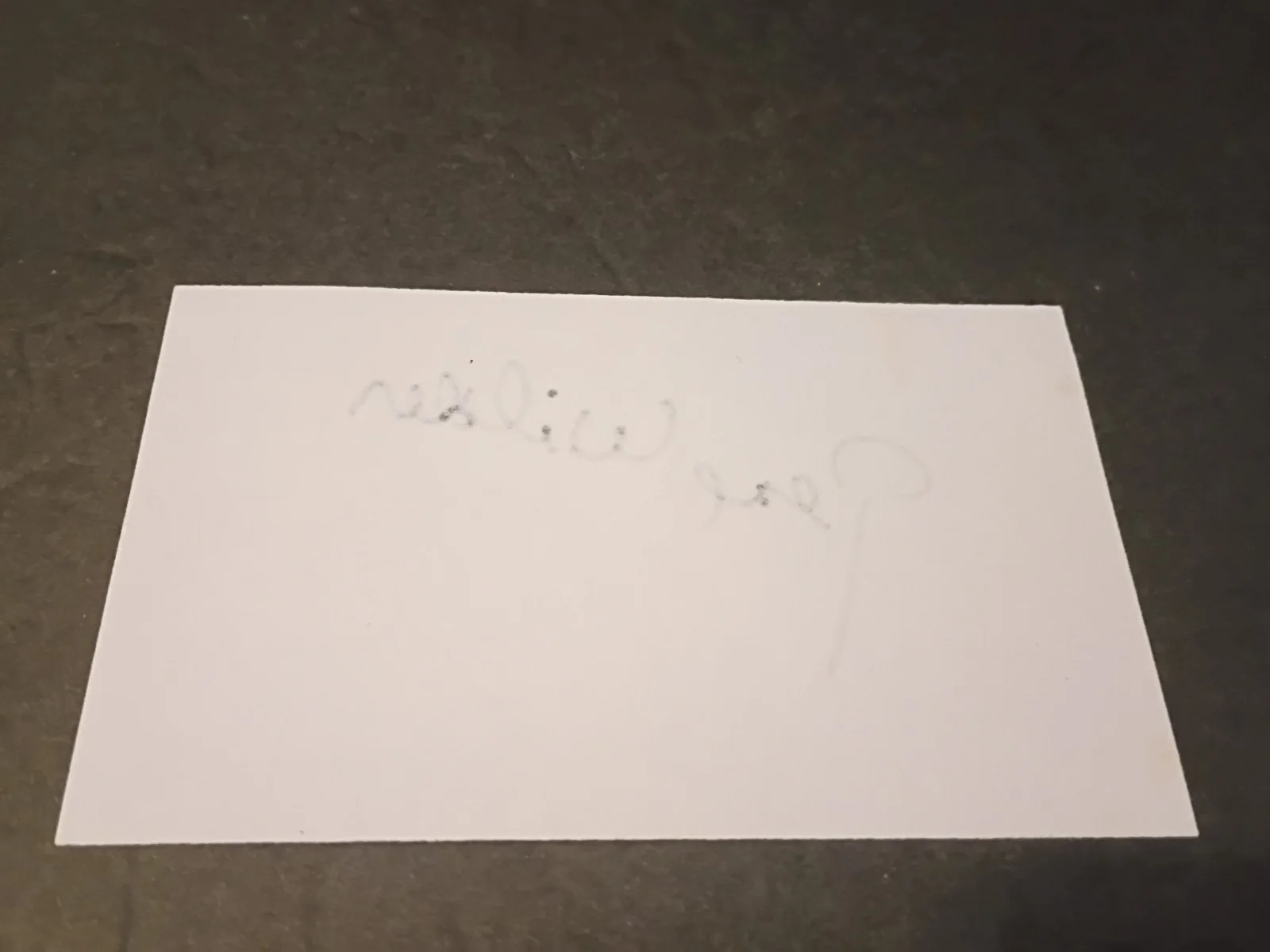 GENE WILDER, MEL BROOKS — GENE WILDER hand SIGNED INDEX CARD AUTOGRAPH, image 3