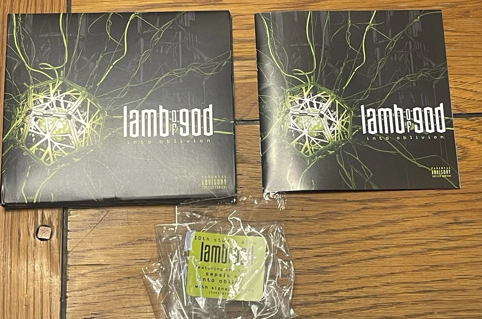 LAMB OF GOD Into Oblivion CD INSERT SIGNED & FRAMED PROOF, image 2