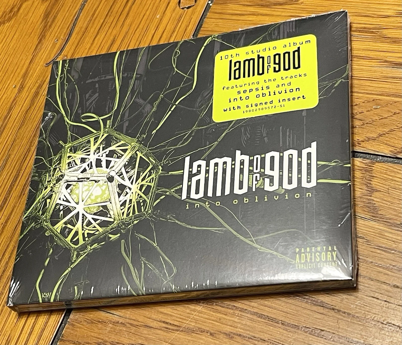 LAMB OF GOD Into Oblivion CD INSERT SIGNED & FRAMED PROOF, image 3