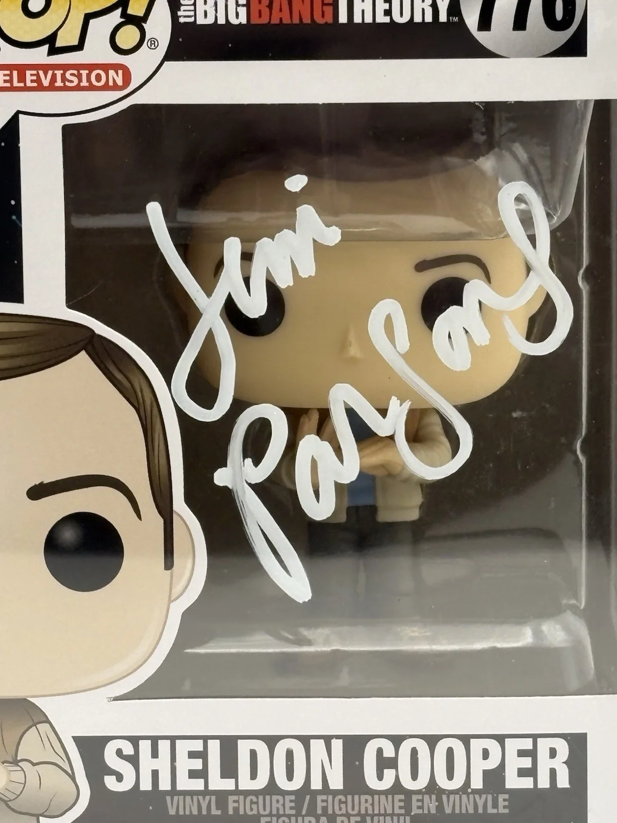 Jim Parsons — Jim Parsons Signed Autographed Sheldon Cooper Funko POP! Figure PSA Encapsulated, изображение 2