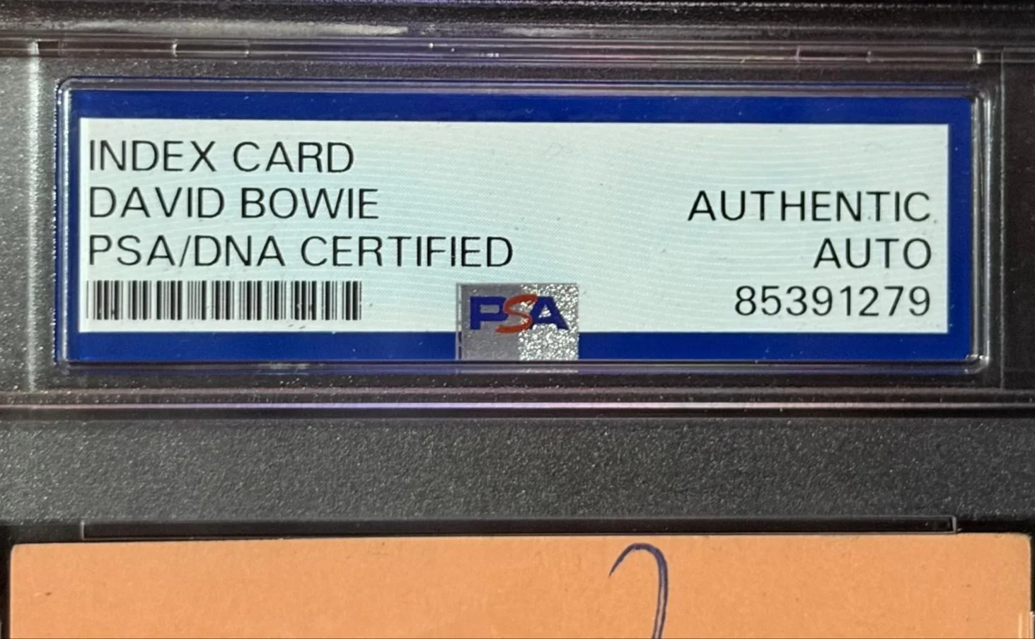 David Browie — DAVID BOWIE SIGNED AUTOGRAPHED INDEX CARD PSA ENCAPSULATED SPACE ODDITY STARMAN, изображение 2