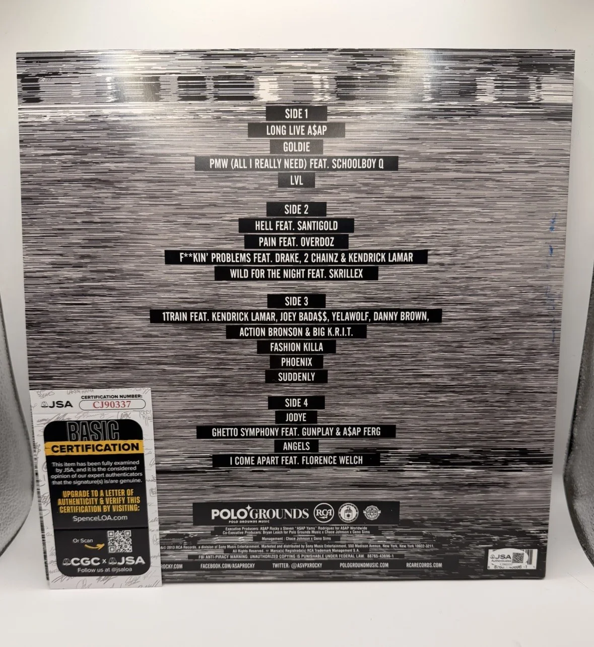 ASAP ROCKY SIGNED AUTOGRAPHED LONG LIVE A$AP VINYL ALBUM JSA COA RAPPER RIHANNA, изображение 2