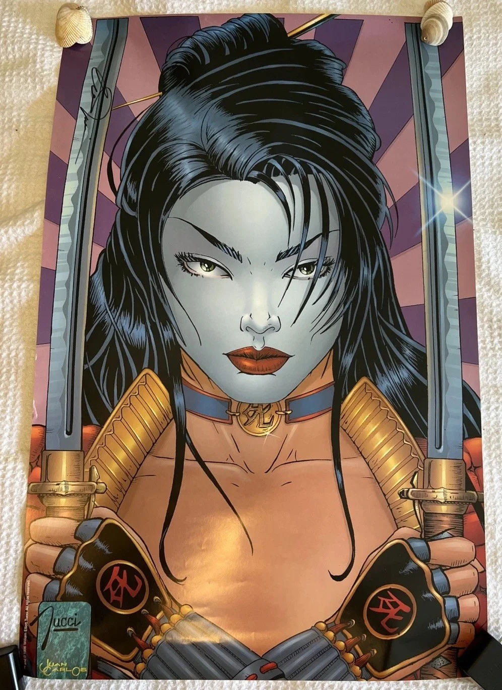 William Tucci — SHI Rare Autographed By Artist Of SHI Comic William Tucci 1996 Poster 34” X 22”