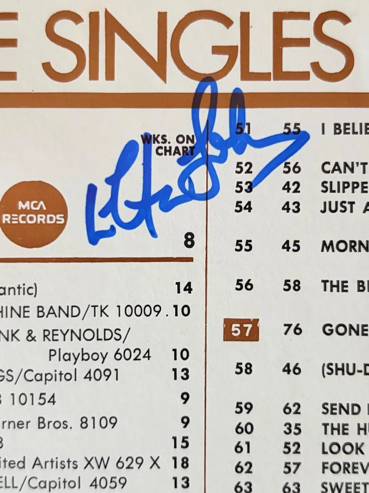 Elton John — ELTON JOHN SIGNED AUTOGRAPHED 11X14 THE SINGLES CHART ROCKET MAN VINTAGE PSA, image 2