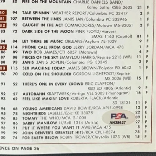 Elton John — ELTON JOHN SIGNED AUTOGRAPHED 11X14 THE TOP ALBUM CHART ROCKET MAN VINTAGE PSA, изображение 3