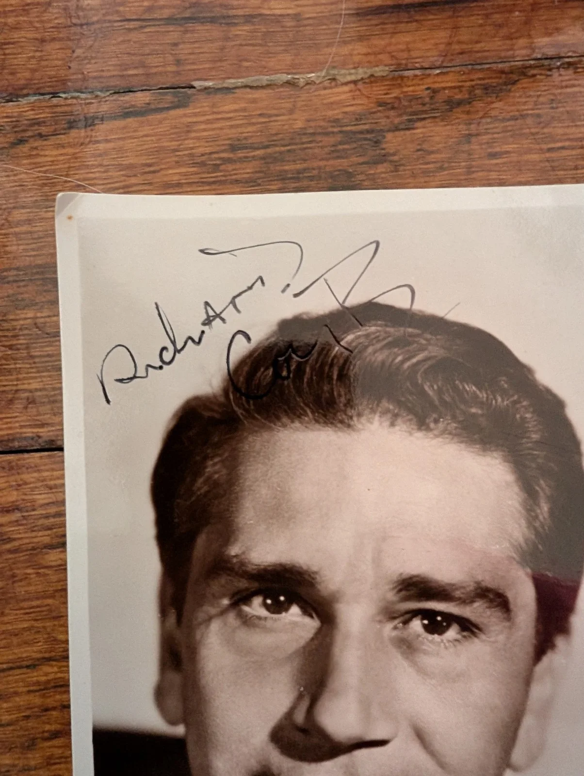 Richard Conte — Richard Conte Signed Photo Postcard Vintage, image 2