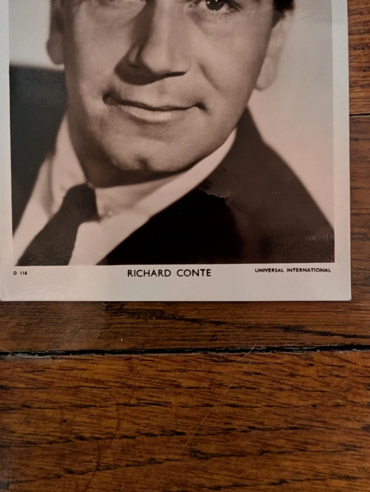 Richard Conte — Richard Conte Signed Photo Postcard Vintage, image 3