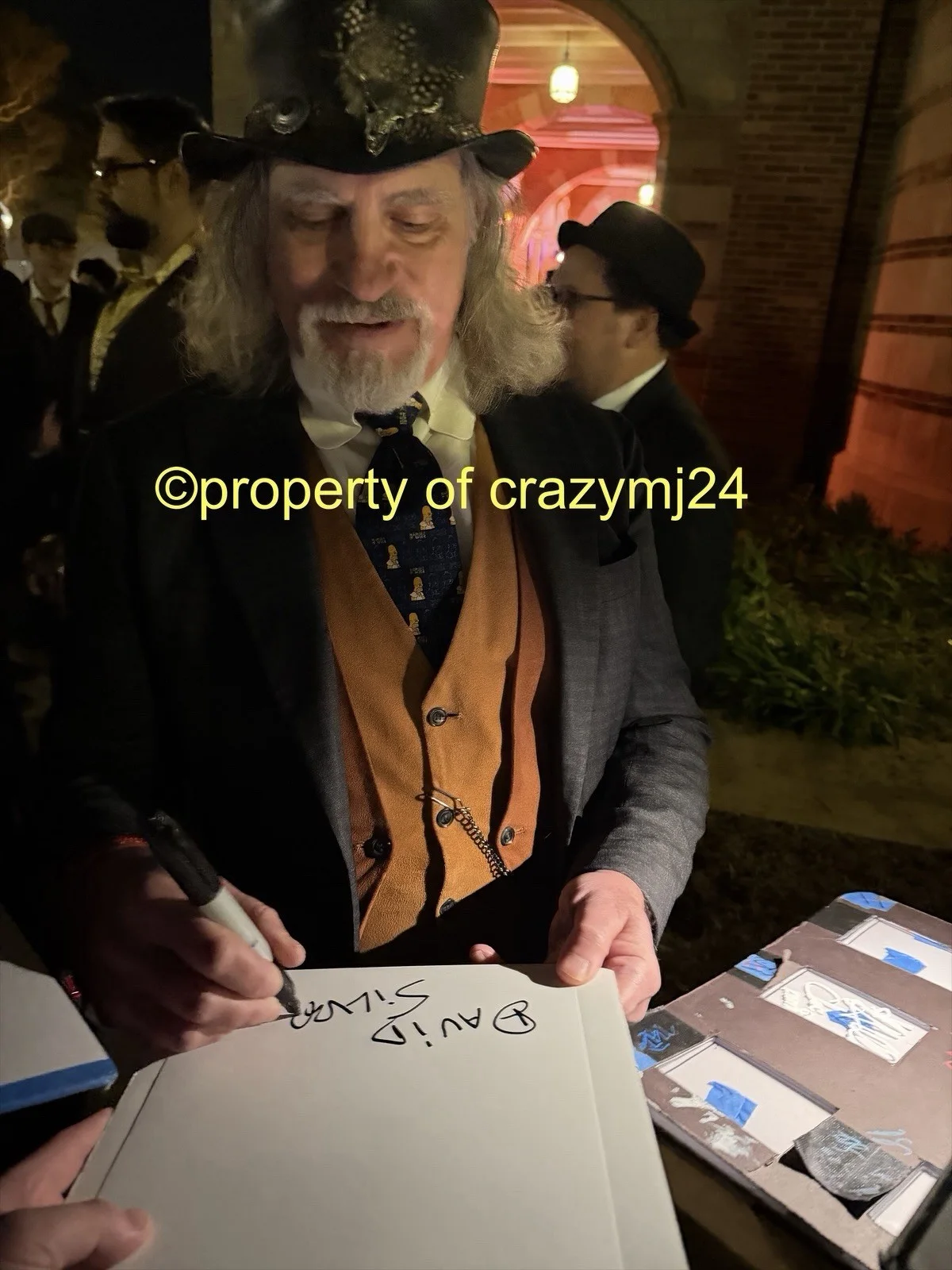 David Silverman Signed Simpsons Sketch Krusty the Clown Autograph Proof SWAU COA, image 3