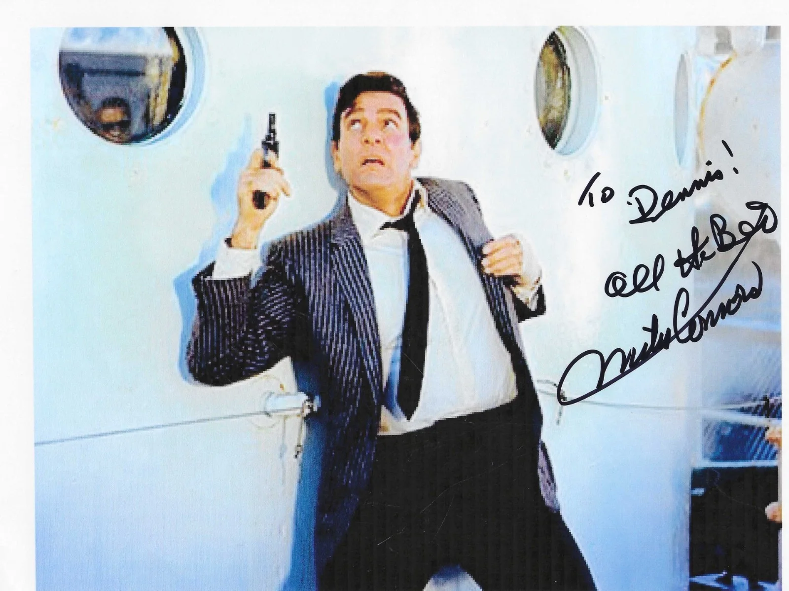 Mike Connors — 2 MANNIX pics signed by MIKE CONNORS 8 x 10 each COA, image 2