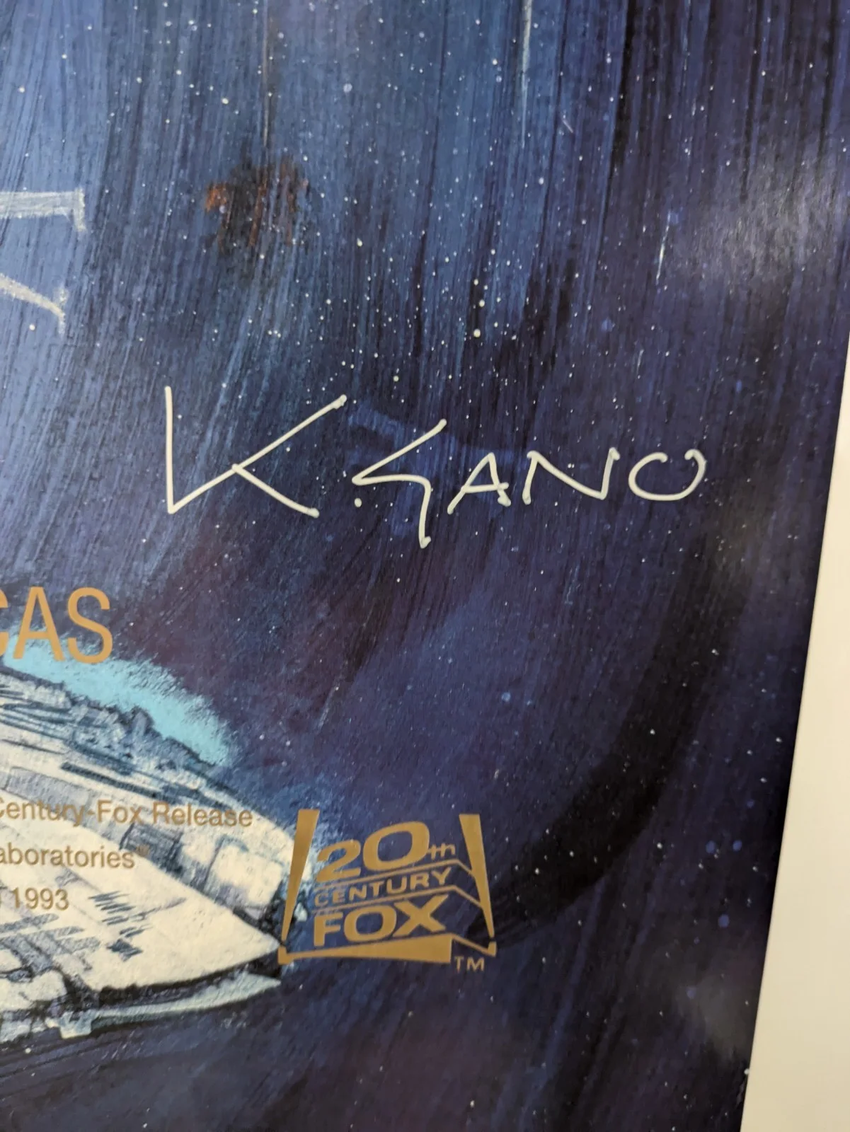 Kazo Sano — Star Wars Return Of The Jedi 10th Anniversary Movie Poster Kazo Sano Signed Rare, изображение 2