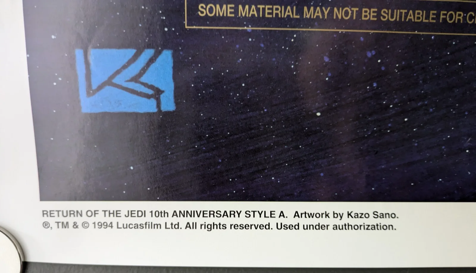 Kazo Sano — Star Wars Return Of The Jedi 10th Anniversary Movie Poster Kazo Sano Signed Rare, изображение 4