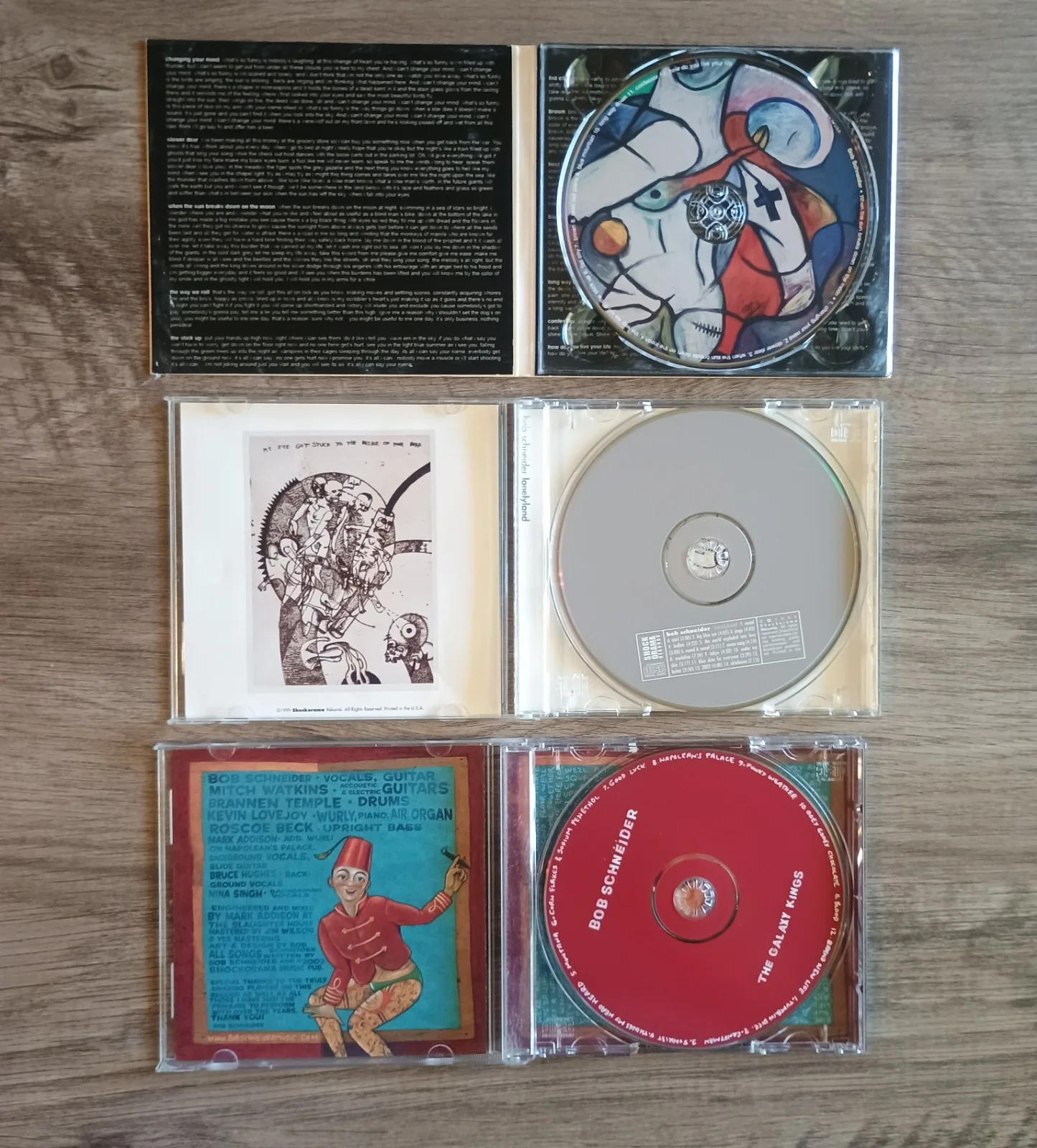 BOB SCHNEIDER 7 CD Lot SIGNED Autographed Onion Trees End Of World Sun Down rare, изображение 3