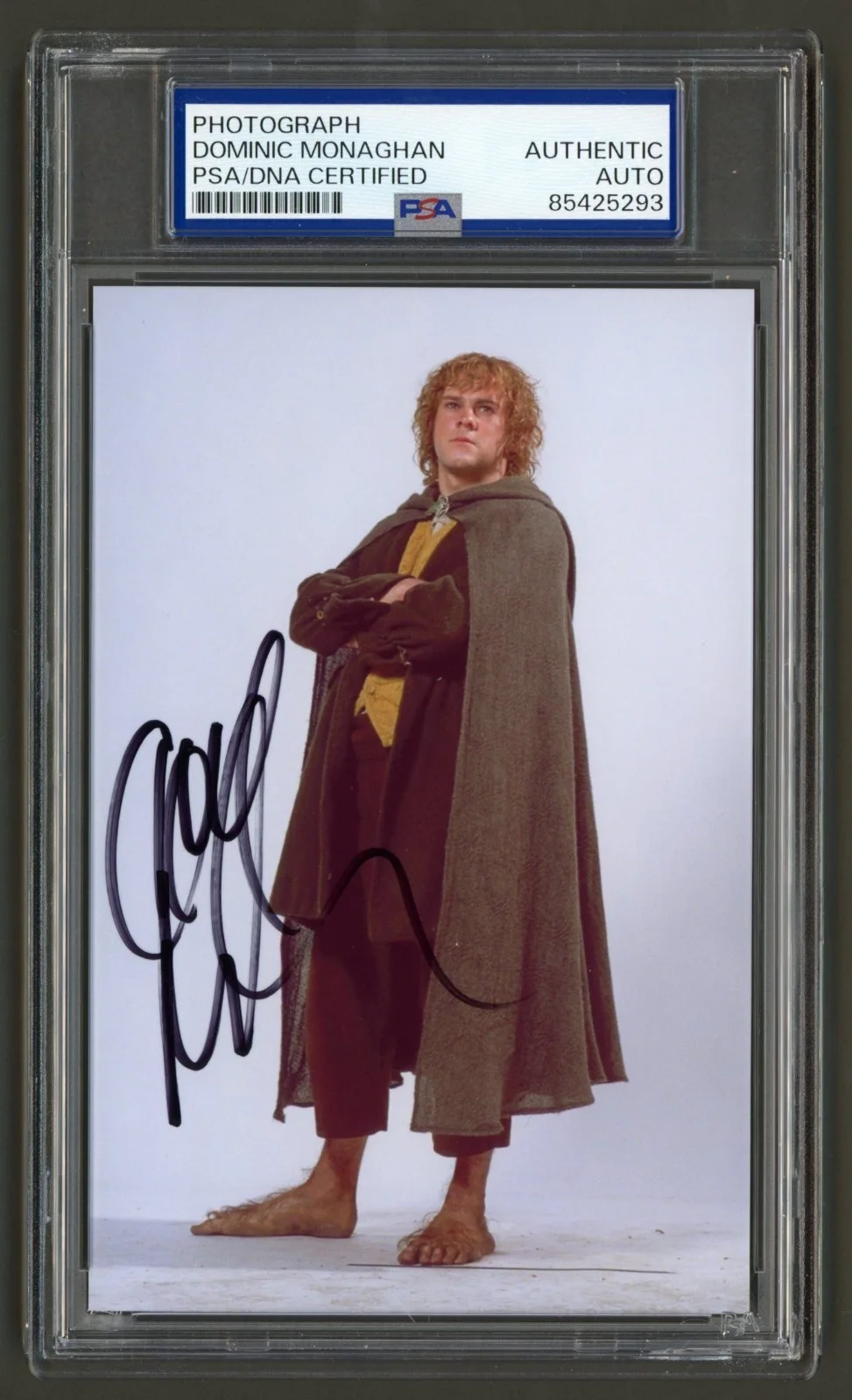 Dominic Monaghan — Dominic Monaghan Signed Photo (PSA) Lord of the Rings Merry Actor Auto