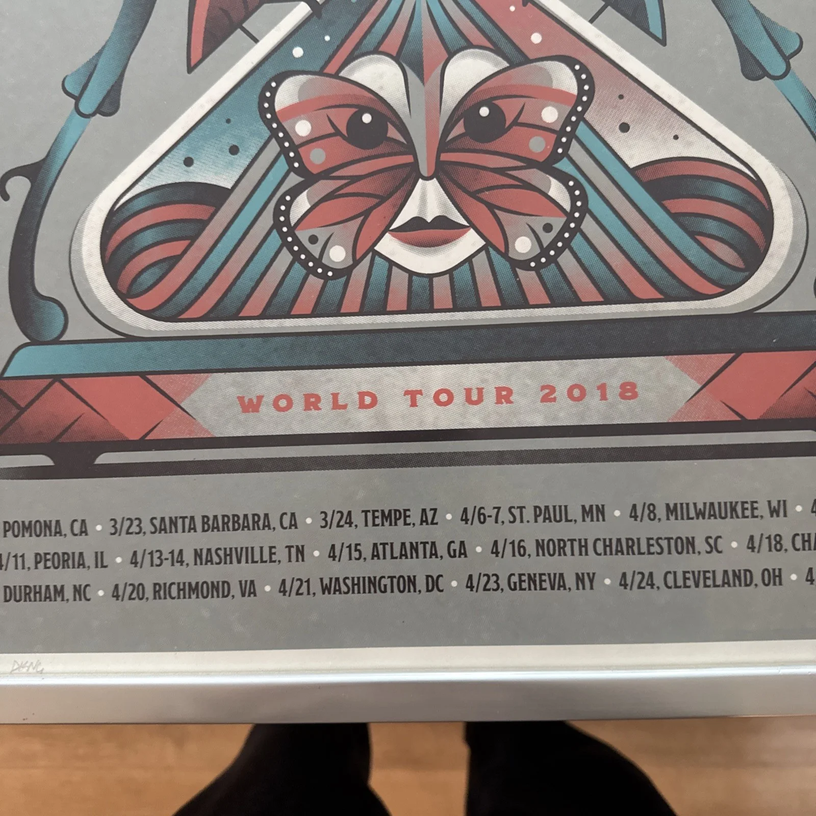 The Decemberists 2018 VIP Tour Poster Your Girl Your Ghost Framed, image 3