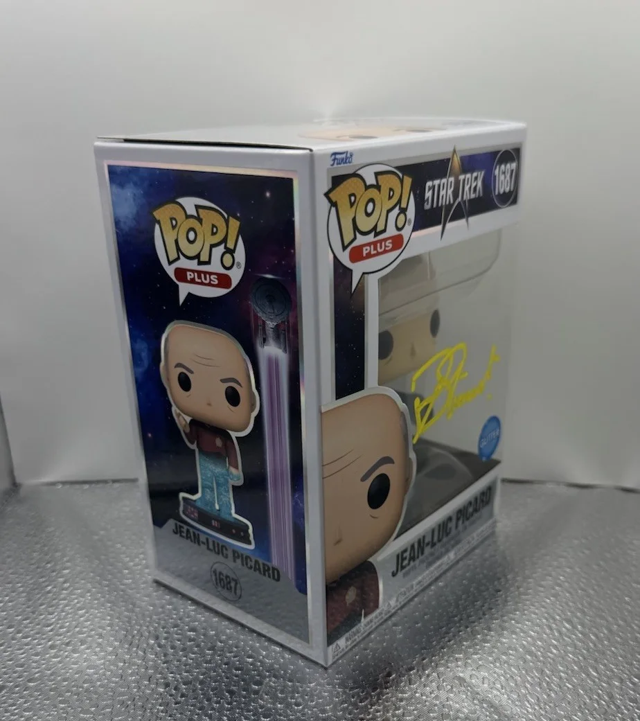 Patrick Stewart — PATRICK STEWART SIGNED STAR TREK JEAN-LUC PICARD FUNKO POP GLITTER BAS BECKETT 4, image 2