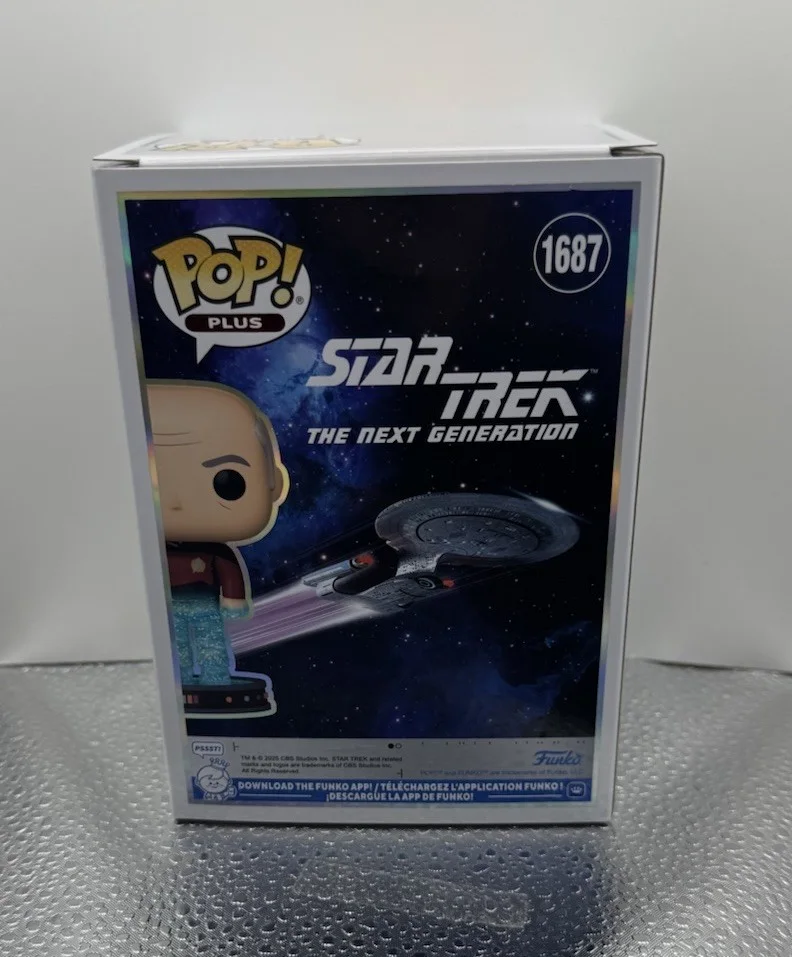 Patrick Stewart — PATRICK STEWART SIGNED STAR TREK JEAN-LUC PICARD FUNKO POP GLITTER BAS BECKETT 4, image 3