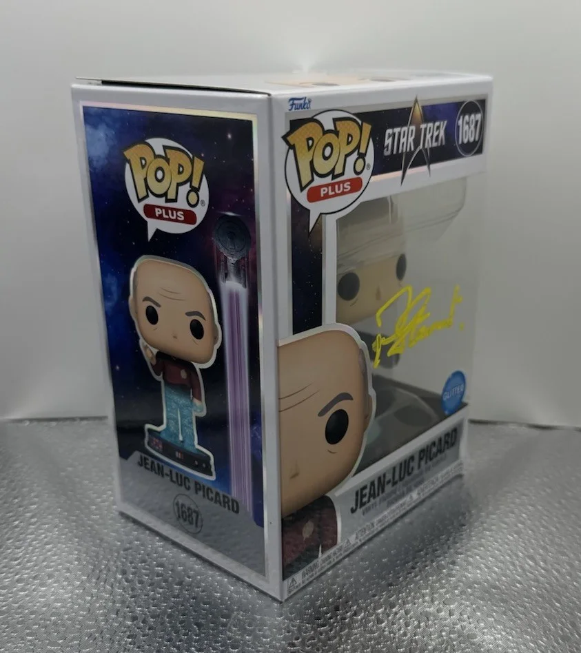Patrick Stewart — PATRICK STEWART SIGNED STAR TREK JEAN-LUC PICARD FUNKO POP GLITTER BAS BECKETT, image 2