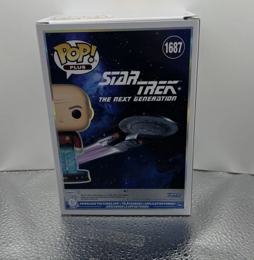 Patrick Stewart — PATRICK STEWART SIGNED STAR TREK JEAN-LUC PICARD FUNKO POP GLITTER BAS BECKETT, image 3