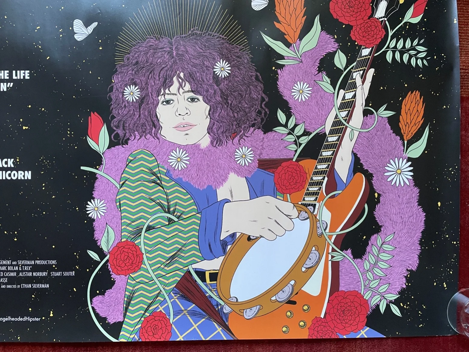 ANGELHEADED HIPSTER (2022) Original UK Quad Movie Film Poster Mark Bolan T.Rex, изображение 5