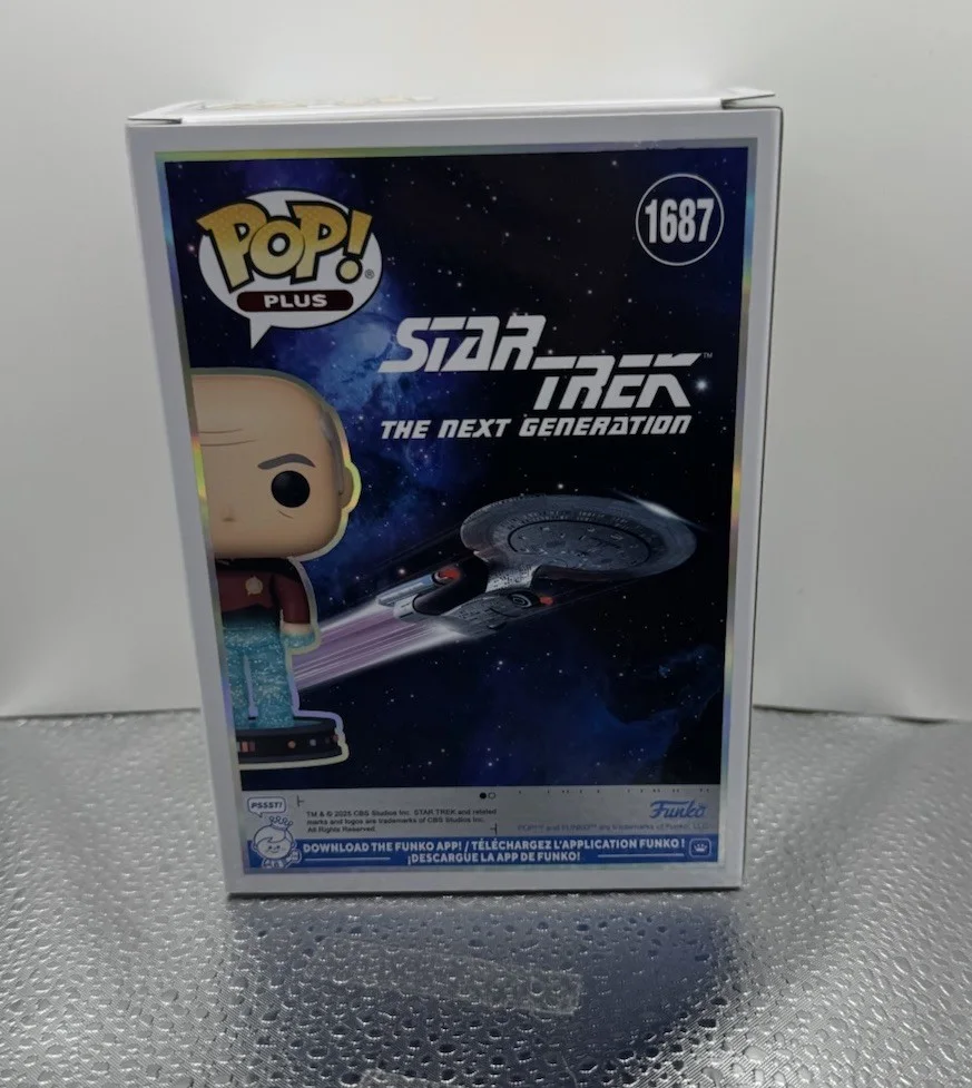 Patrick Stewart — PATRICK STEWART SIGNED STAR TREK JEAN-LUC PICARD FUNKO POP GLITTER BAS BECKETT 2, изображение 3