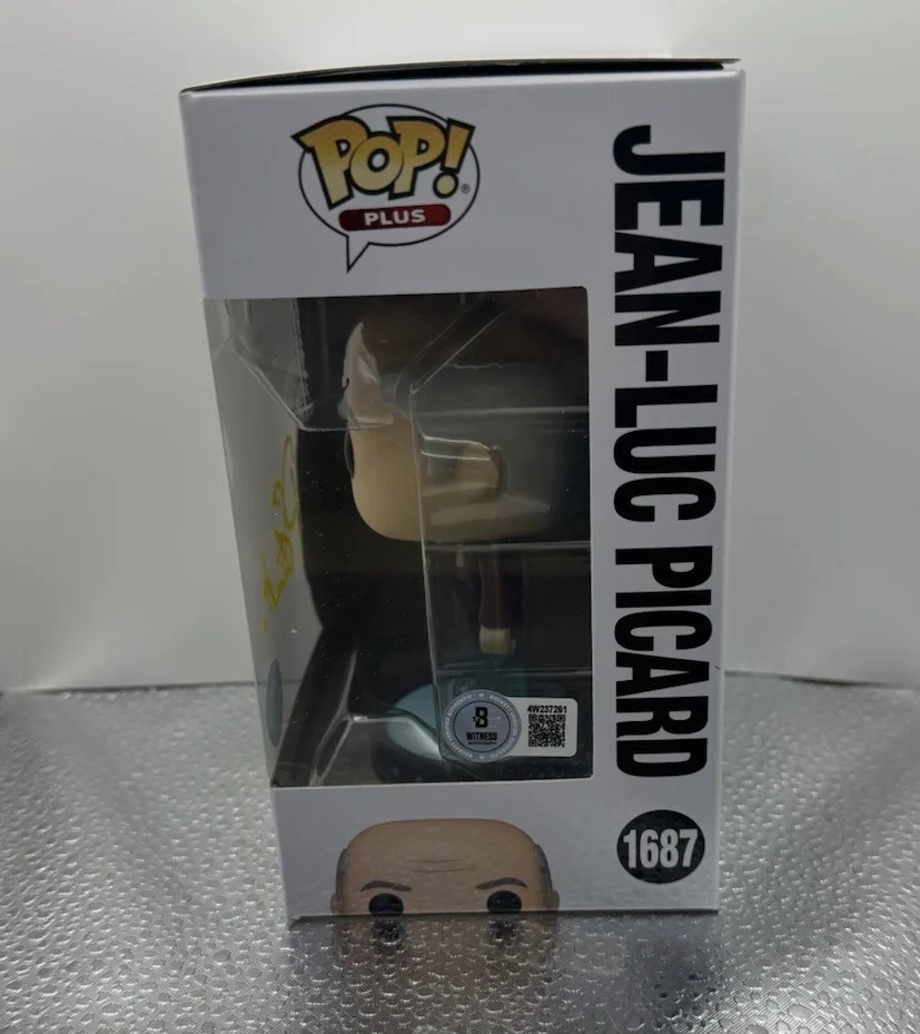 Patrick Stewart — PATRICK STEWART SIGNED STAR TREK JEAN-LUC PICARD FUNKO POP GLITTER BAS BECKETT 2, изображение 4