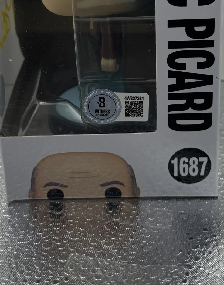 Patrick Stewart — PATRICK STEWART SIGNED STAR TREK JEAN-LUC PICARD FUNKO POP GLITTER BAS BECKETT 2, изображение 5
