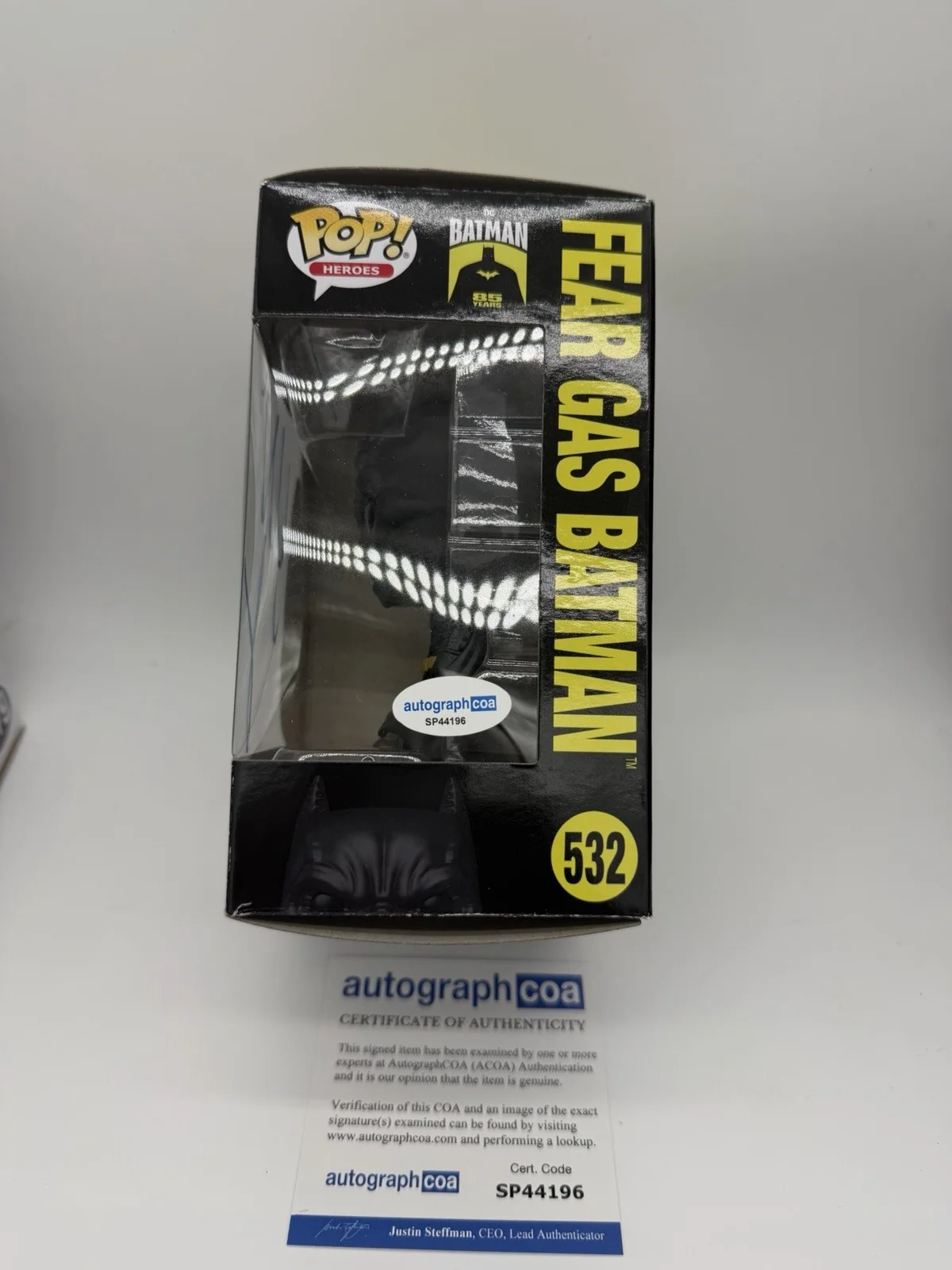 Christian Bale — Christian Bale signed Batman Fear Gas Funko Pop 532, image 3