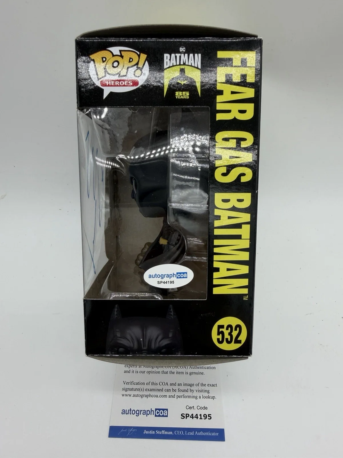 Christian Bale — Christian Bale signed Batman Fear Gas Funko Pop 532 Not Robert Pattinson Zendeya, image 3