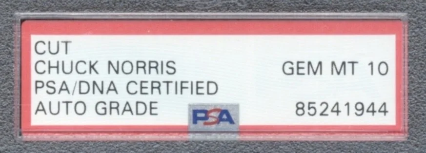 Chuck Norris — Chuck Norris Cut Signature "All the best, a friend" PSADNA Certified PSA 10 AUTO, изображение 2