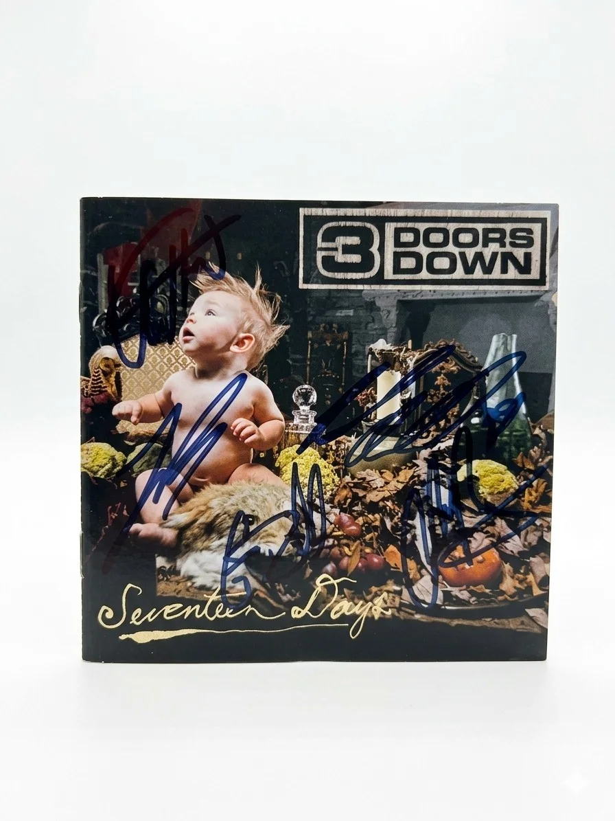 3 Doors Down Signed Seventeen Days Cd Full Band, image 2