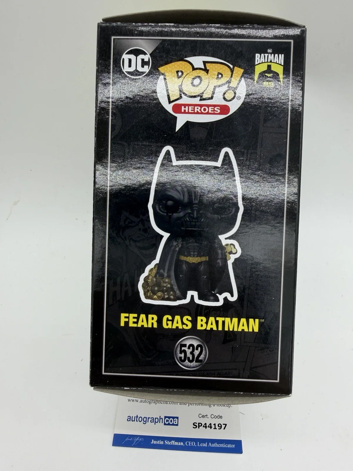 Christian Bale — Christian Bale signed Batman Fear Gas Funko Pop 532 Not Nirvana Michael Keaton, image 5