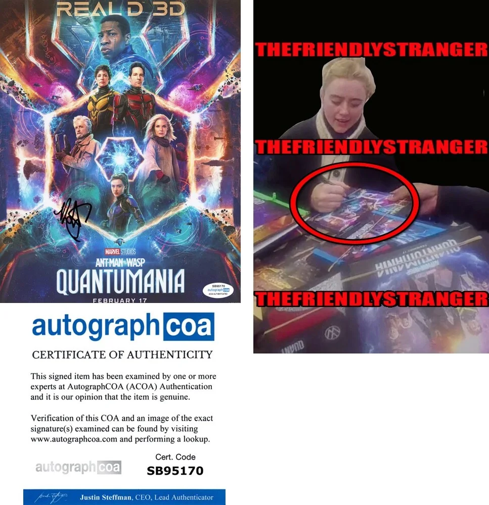 KATHRYN NEWTON — Kathryn Newton signed "ANTMAN WASP QUANTUMANIA" 8x10 Photo EXACT PROOF c ACOA