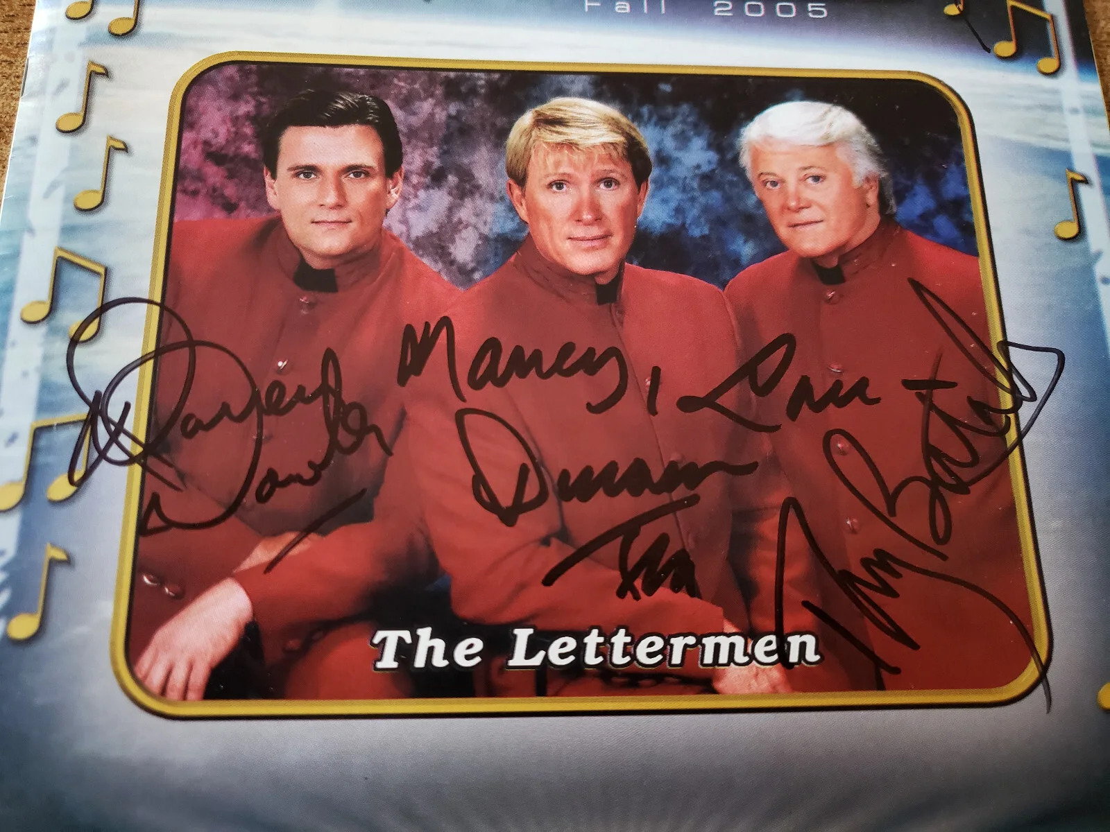 ALL LETTERMEN SIGNED 2005 MINT-EXC CONCERT BOOKLET 28 PAGES BISMARCK ND CONCERT, изображение 2