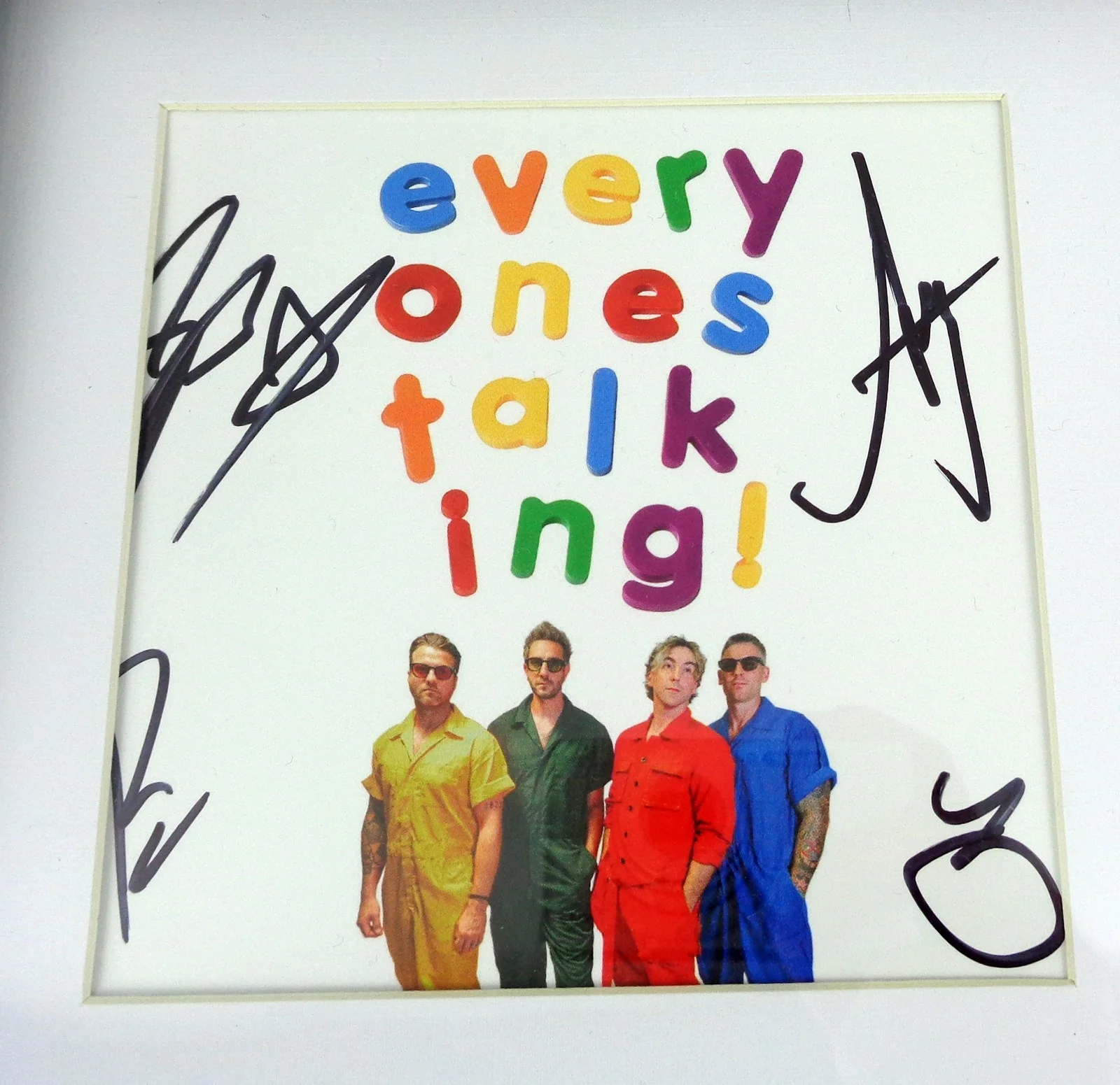 All Time Low Full Band Signed Autograph Everyone's Talking CD Framed PSA/DNA COA, image 2
