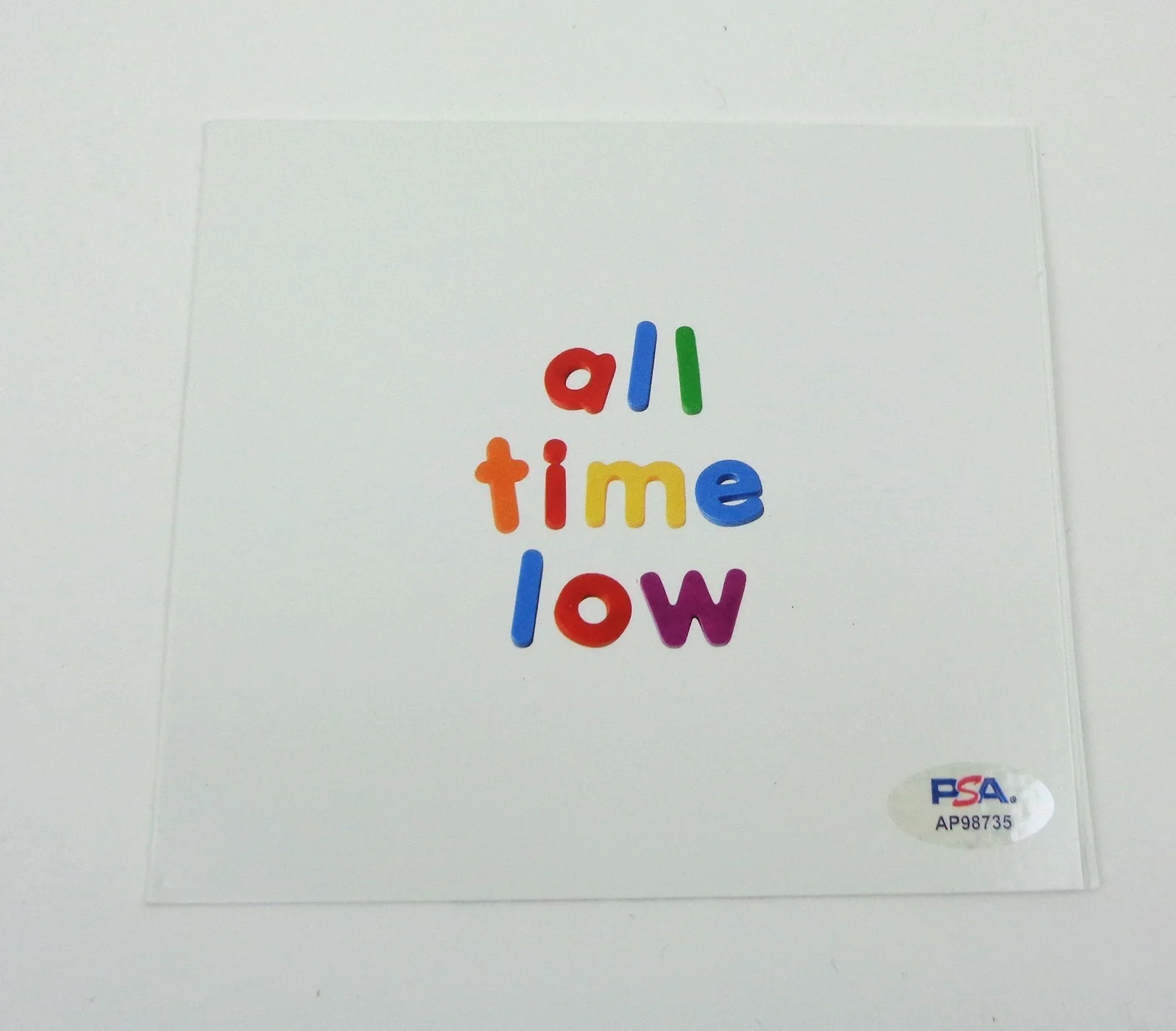 All Time Low Full Band Signed Autograph Everyone's Talking CD Framed PSA/DNA COA, image 3