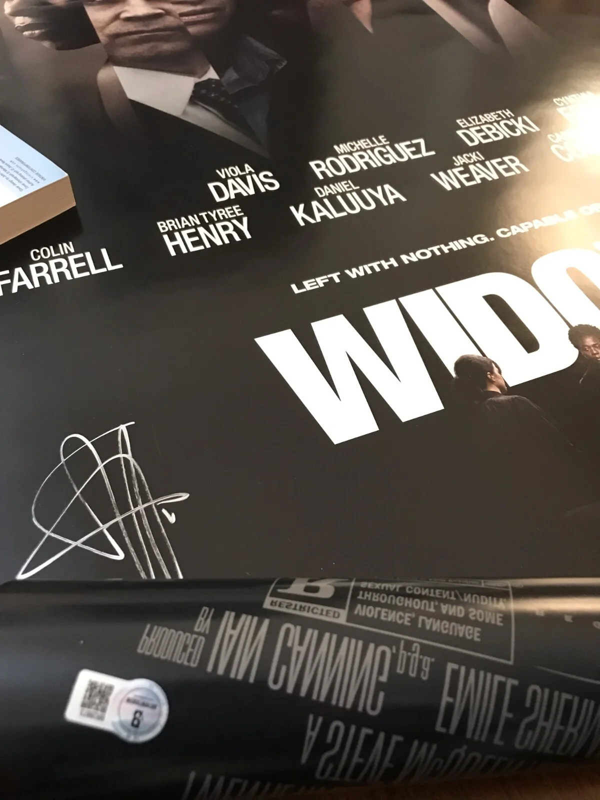 Steve McQueen — WIDOWS Poster SIGNED by STEVE MCQUEEN, 27x40 Original 1-Sheet, BECKETT authentic, изображение 2