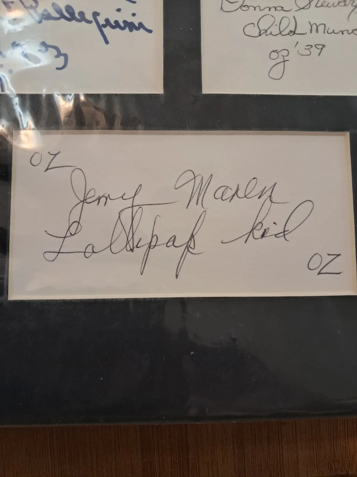 3 Munchkin Autographs From Wizard Of Oz Photo Autographs, изображение 5