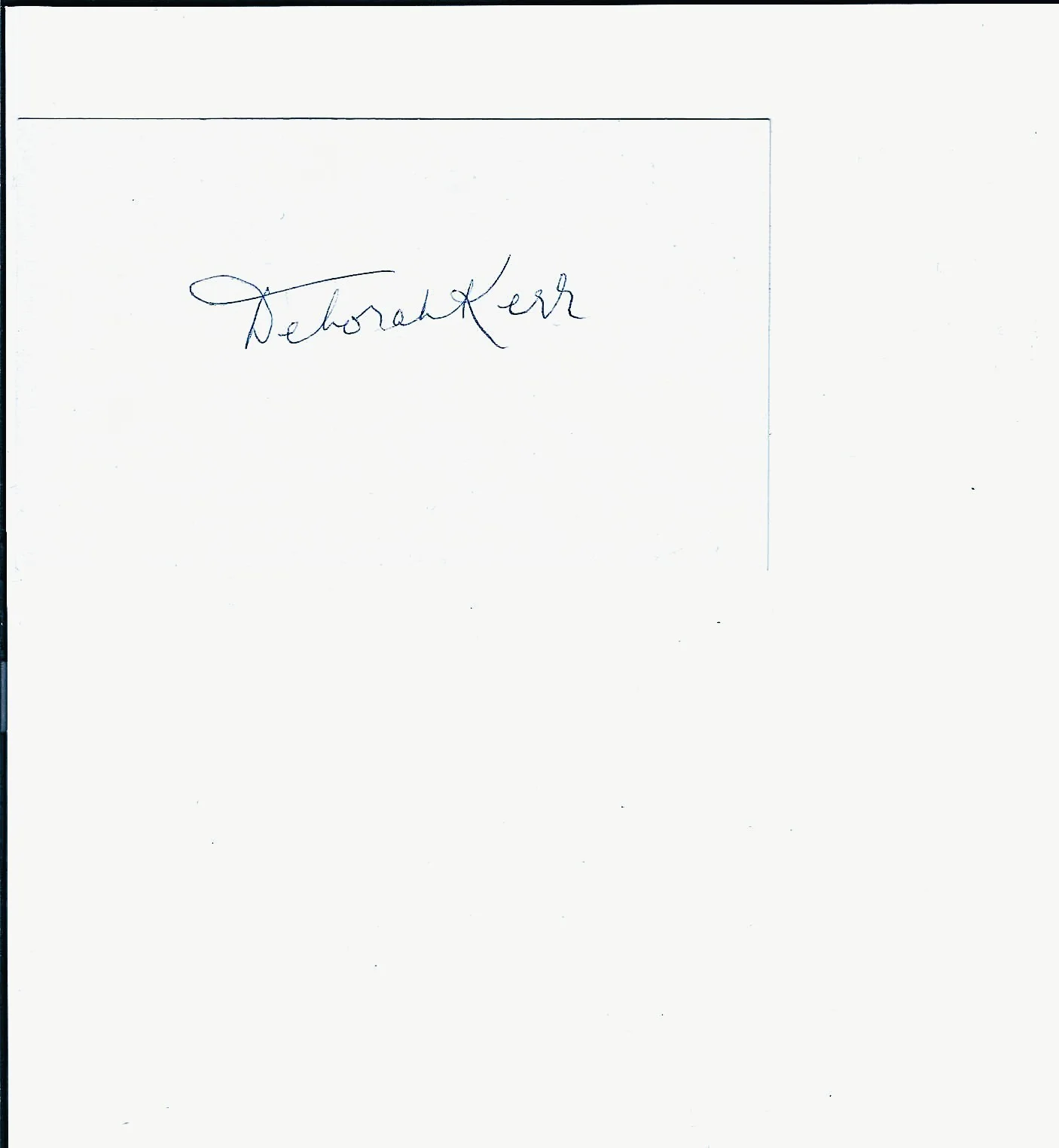 DEBORAH KERR — DEBORAH KERR HAND SIGNED 5X3 CARD WITH UNSIGNED B/W PHOTO, изображение 5